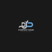 Free vector flat design logo design dg monogram