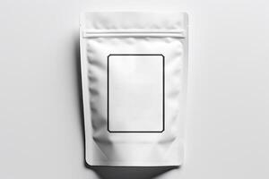 AI generated Coffee Bag Pouch mockup. Empty foil for food. AI Generated photo