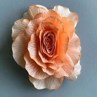 AI generated Beautiful delicate pink rose flower , close up. Rose as virginity symbol. ai generated photo