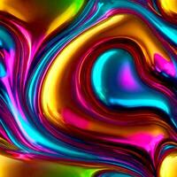 AI generated Shiny colorful holographic abstract background photo