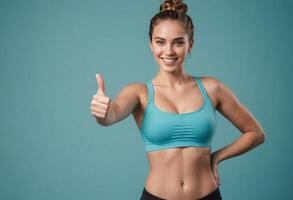 AI Generated Fitness Approval Thumbs Up photo