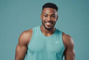 AI Generated Athletic Man in Tank Top photo