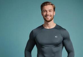 AI Generated Fit Man in Athletic Wear photo