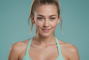 AI Generated Fitness Enthusiast Smiling photo