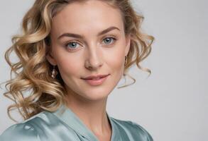 AI Generated Glamorous Curly Hairstyle photo