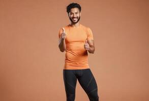 AI Generated Energetic Fitness Enthusiast photo