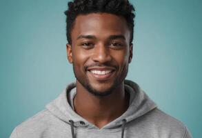 AI Generated Casual Man with a Charming Smile photo