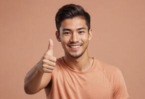 AI Generated Confident Young Man Approving photo