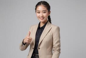 AI Generated Confident Professional Giving Thumbs Up photo