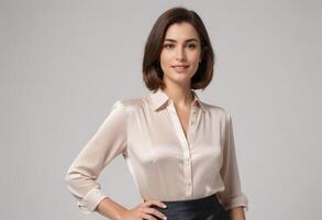 AI Generated Elegant Businesswoman Posing photo