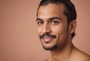 AI Generated Serene Man with Goatee photo