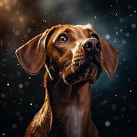 AI generated A gentle and calm dog is watching beautiful image photo