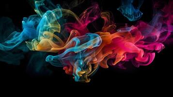 AI generated Abstract Colors Smoke as Wallpaper. created with Generative AI photo