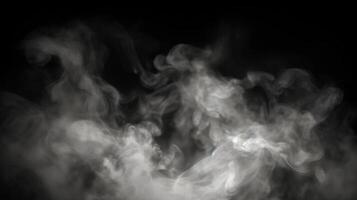 AI generated Abstract smoke and fog on black background. created with Generative AI photo