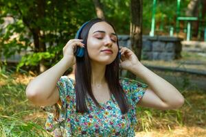 pretty young woman in the nature, woman in summer day photo