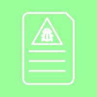 Bug Document Vector Icon