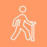 Walking Stick Vector Icon