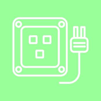 icono de vector de enchufe
