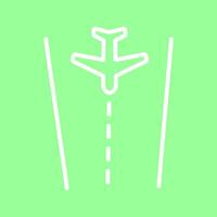 Plane on Runway Vector Icon
