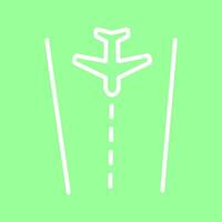 Plane on Runway Vector Icon