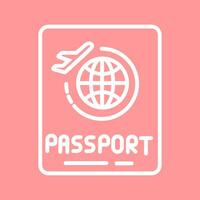 icono de vector de pasaporte