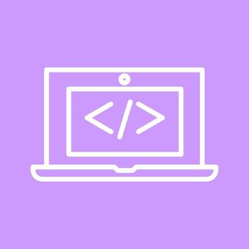 codificación computadora vector icono