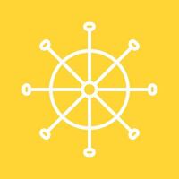 Ship Wheel Vector Icon