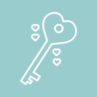 Love Key Vector Icon