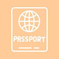 icono de vector de pasaporte