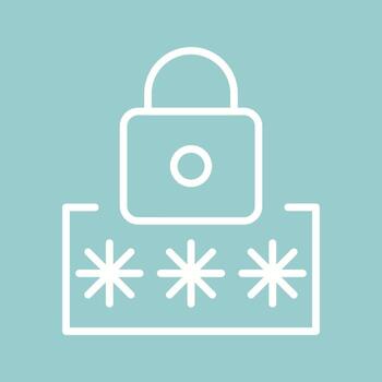 icono de vector de código pin