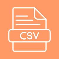 icono de vector csv