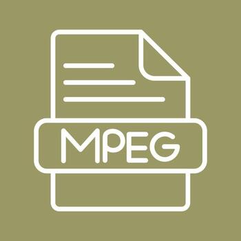 icono de vector de mpeg