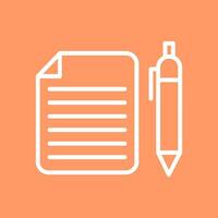 Documents and Pen Vector Icon