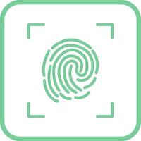 Fingerprint Lock Vector Icon