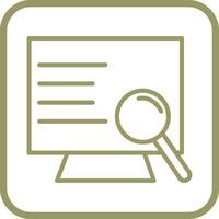 Computer Search Vector Icon