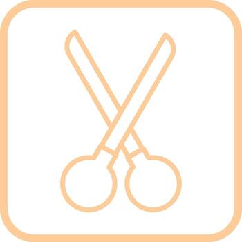 icono de vector de tijeras