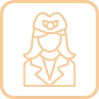 Flight Attendant Vector Icon