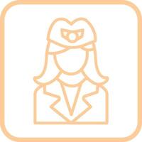 Flight Attendant Vector Icon