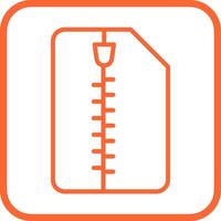 Zipped Document Vector Icon