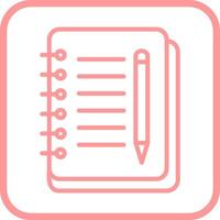 Notebook And Pen Vector Icon