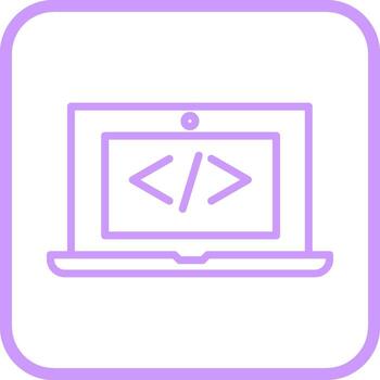 codificación computadora vector icono