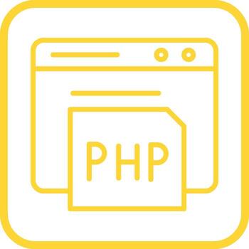 icono de vector de php