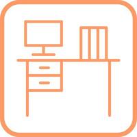 Office Desk Vector Icon