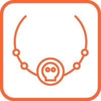 icono de vector de collar pirata