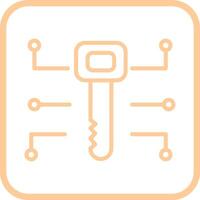 Electronic Key Vector Icon