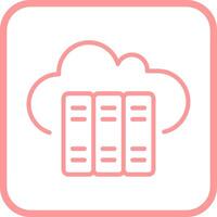 Cloud Library Vector Icon