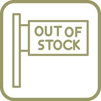 fuera de stock vector icono