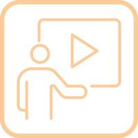 icono de vector de lección de video