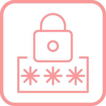 icono de vector de código pin