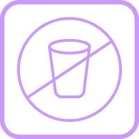 No Drinks Vector Icon